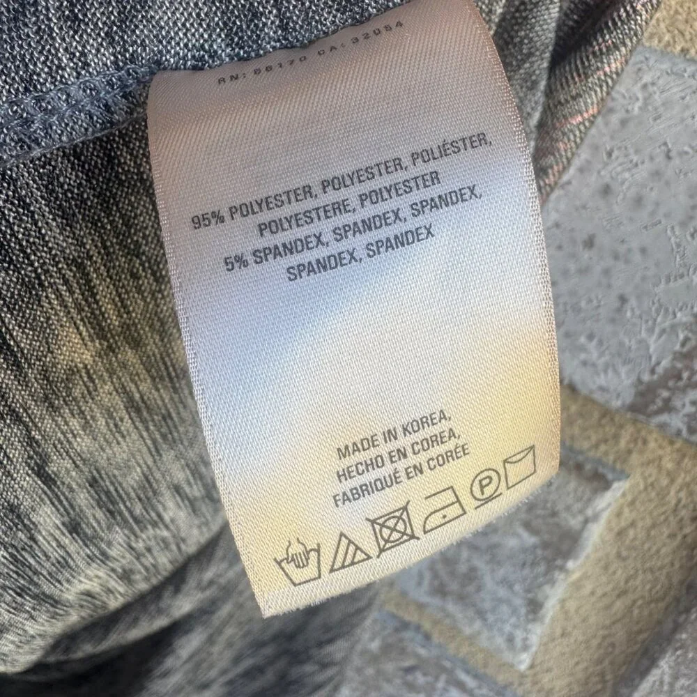 by Anthropologie Dolman Short Sleeve V-Neck Gray Metallic Blouse Shirt Size S